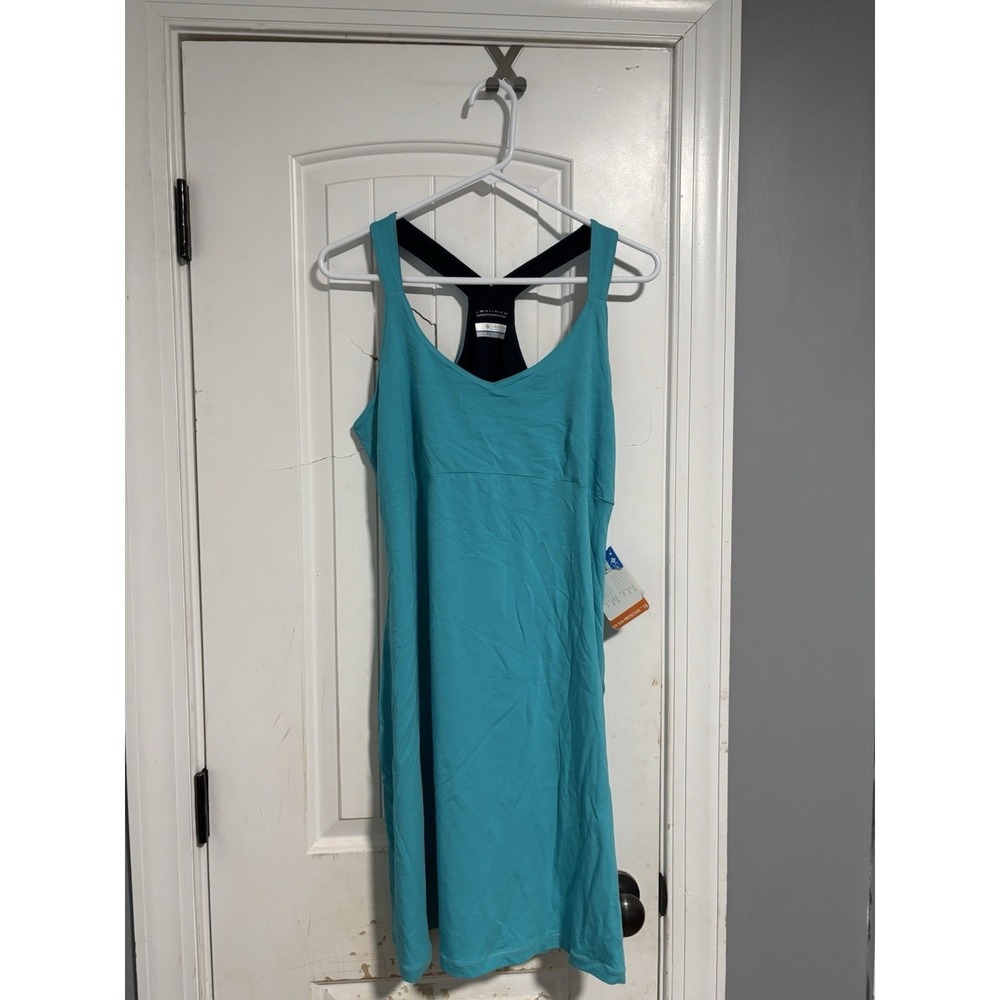 Columbia Sleeveless Omni-Shade PFG Dress Beach Coverup Teal Size L‎ NWT